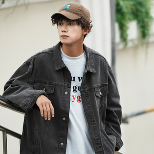 男士净版水洗翻领多口袋潮流牛仔夹克情侣款外套 N601 / P105图片