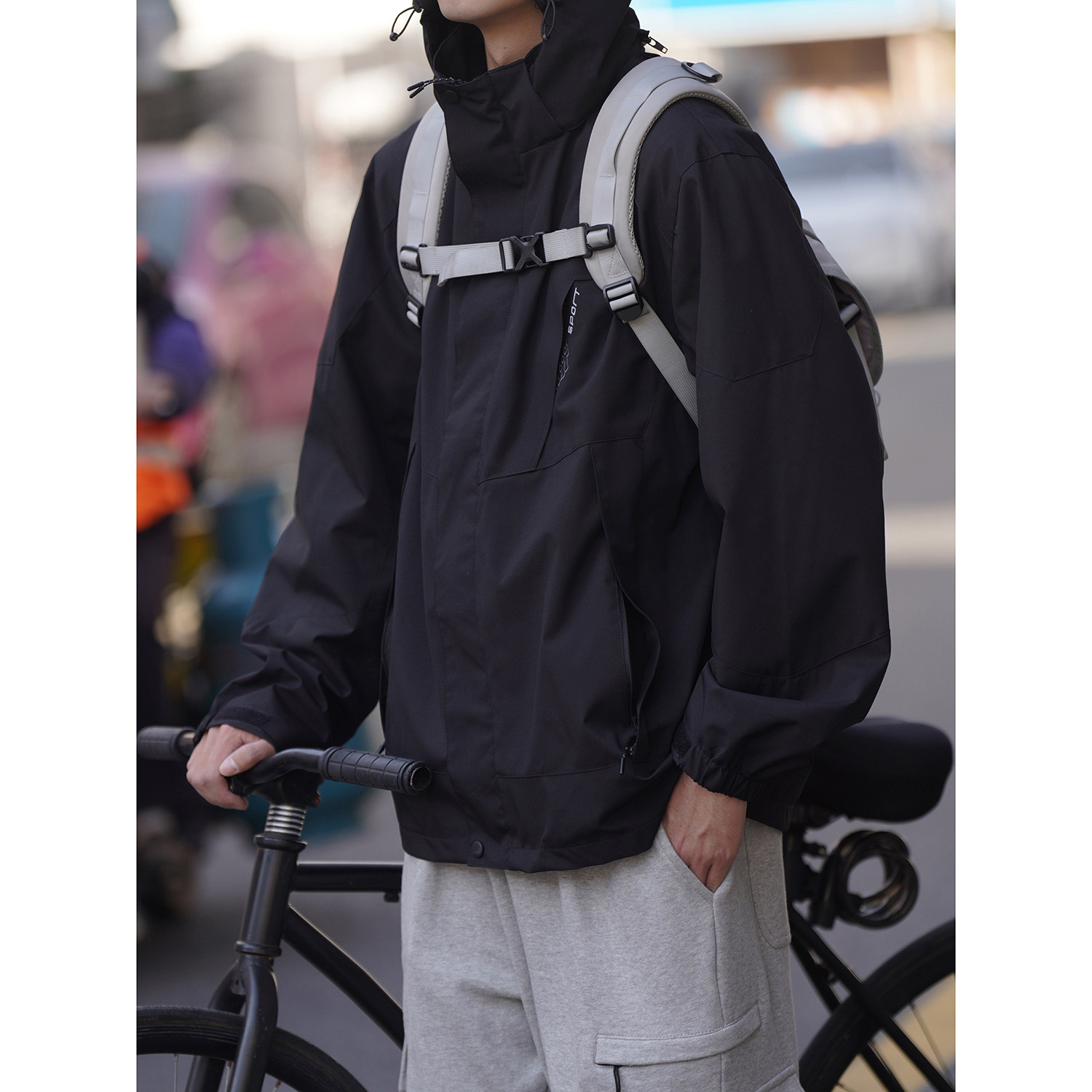 备货充足2026年新款抖音品质潮流撞色冲锋衣外套JK19/P70,男装夹克,星座202