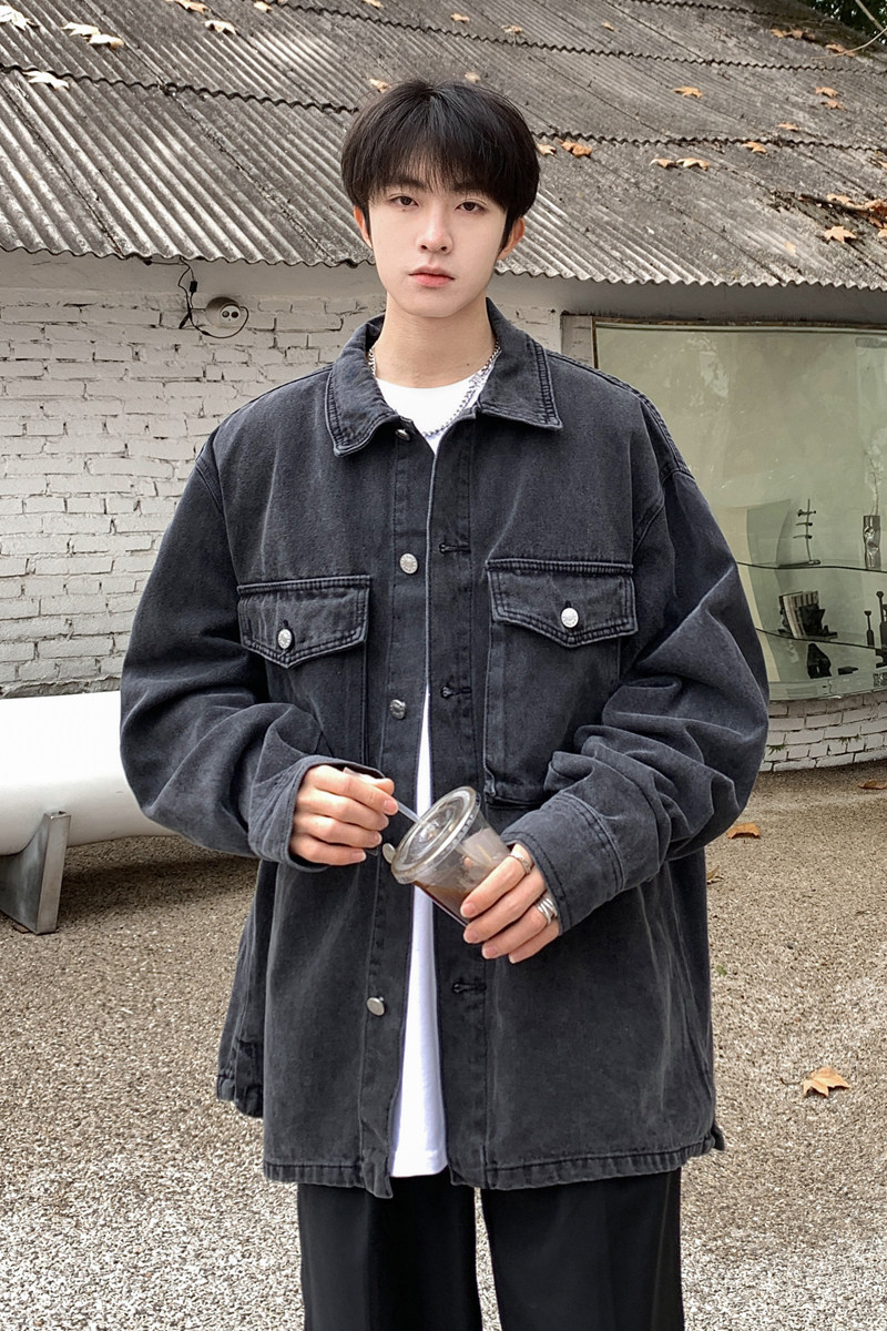 24款新款水洗牛仔情侣潮流衬衫夹克N22/P98,男装夹克,星座202