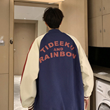 24款撞色棒球服潮流情侣字母夹克上衣9106/P95，男装夹克，星座202