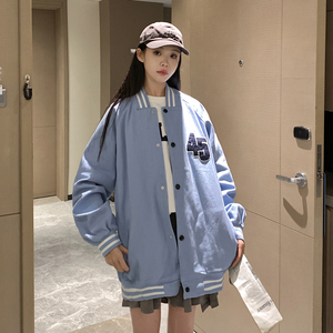 24新款棒球领简约情侣款夹克上衣外套JK328/P90图片