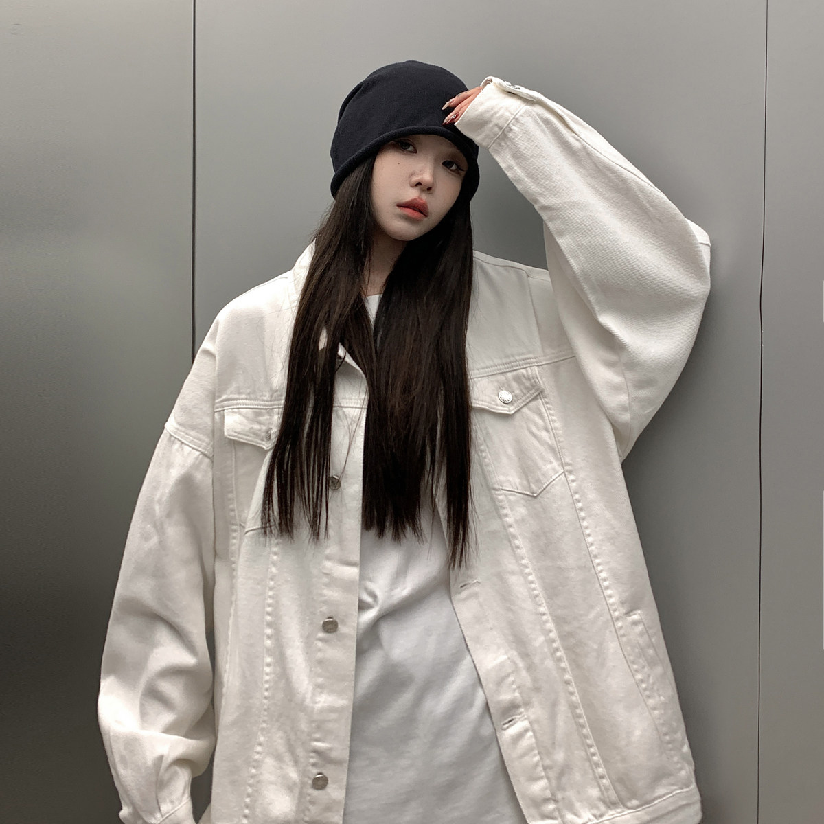 24新款抖音品质男士宽松纯色情侣休闲水洗外套上衣N961/P85,女装短外套,星座202