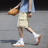 七色夏季新款水洗工装大口袋微弹潮流休闲短裤K2201/P55，男装牛仔裤，星座202