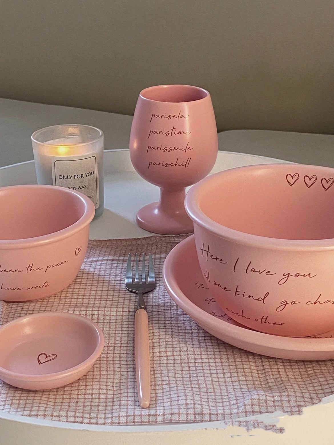 法式少女心陶瓷餐具套装盘子饭碗