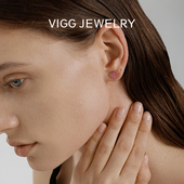 VIGG甜心纯银耳钉女小众设计感高级耳环女2026网红爆款 耳坠耳饰品