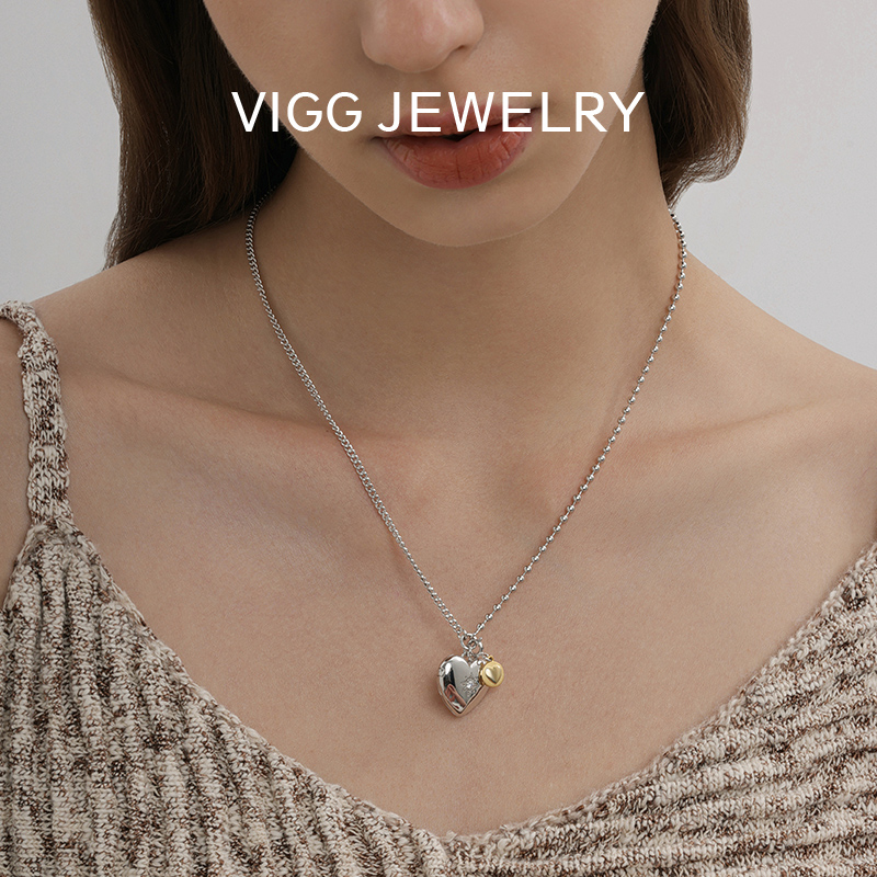 VIGG星芒爱心项链女小众设计高级