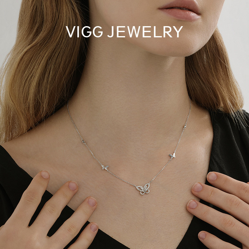 【VIGG】小福蝶/浪漫心意项链&耳钉轻奢高级