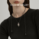 VIGG幽兰项链女2026年新款 轻奢高级感黑蝶贝珠吊坠饰品小众设计