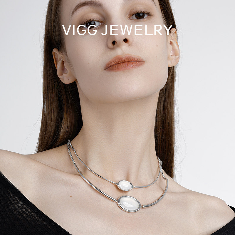 【昼夜系列】VIGG项链耳钉开口戒指手镯项圈女小众高级设计感饰品