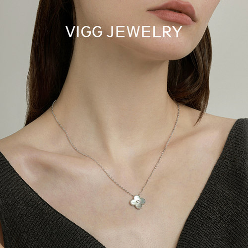 VIGG白贝母四叶草项链