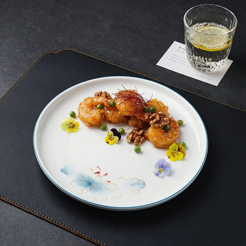 陶瓷盘子高级感中厨私房菜餐具盘