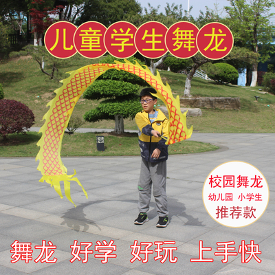甩龙舞龙儿童手舞龙彩带舞健身龙带道具彩带棒耍空竹龙彩条广场舞
