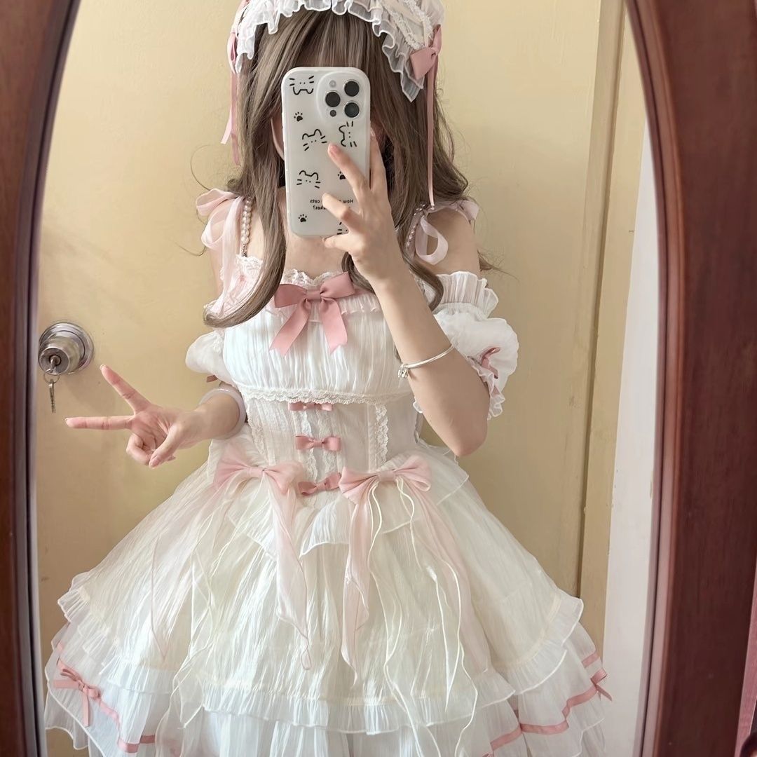 泡泡熊原创设计芭蕾风Lolita连衣裙【小芙蕾】生日成人礼洛丽塔