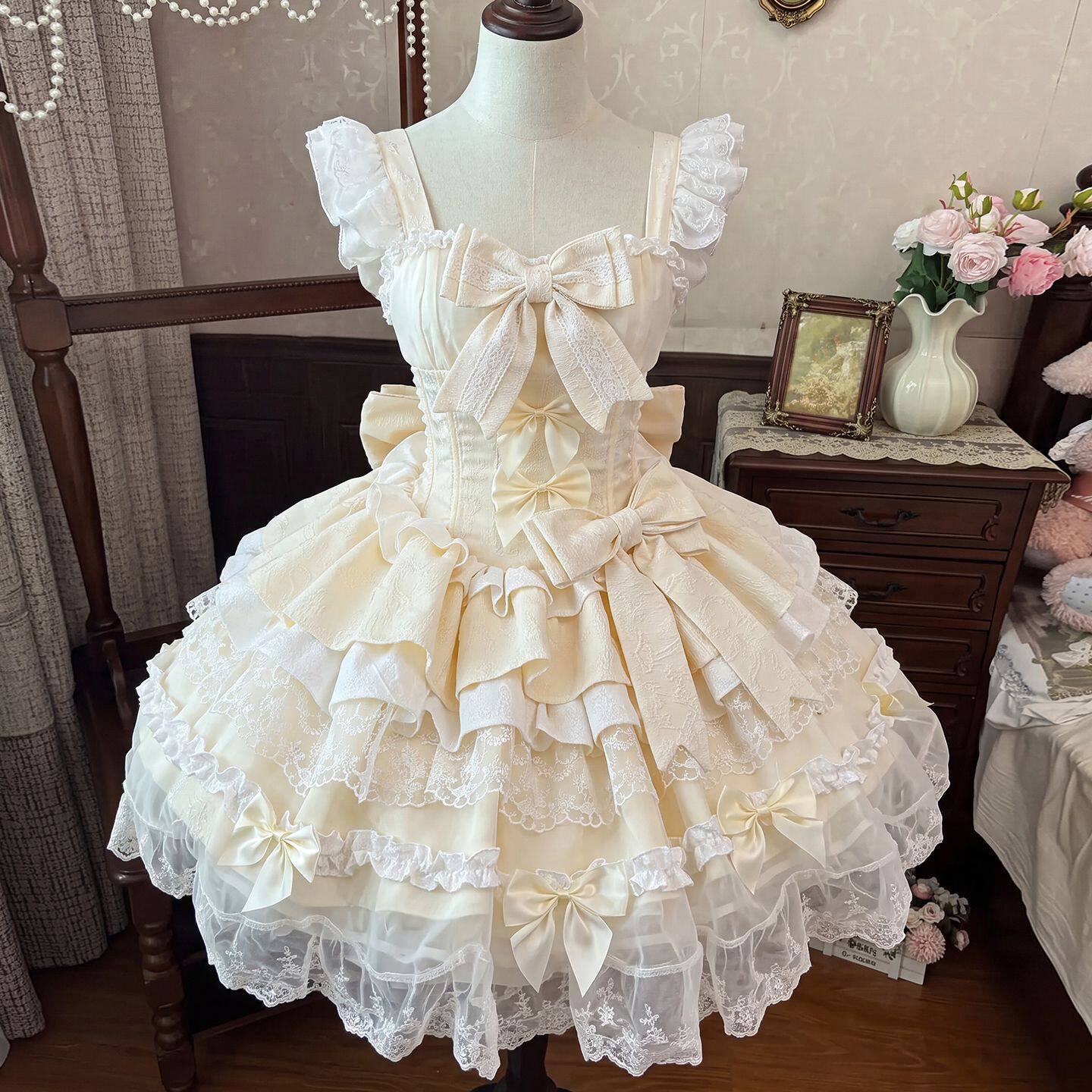 萌崽Lolita原创设计精致洛丽塔lo裙jsk连衣裙吊带