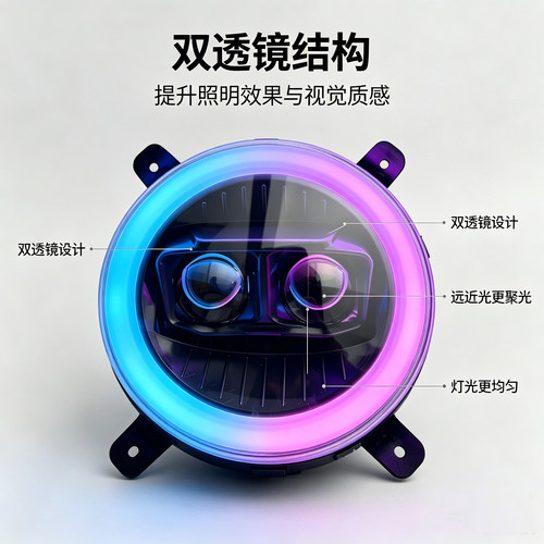 小牛NL-NLT-NLS-NS-NLC-MT双透镜大灯App电调从天而降爆闪可调色