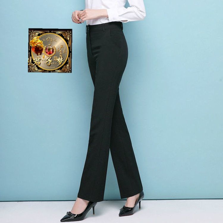 女士西服长裤显瘦新款春秋黑色西装正装裤2022直筒职业工作西裤女