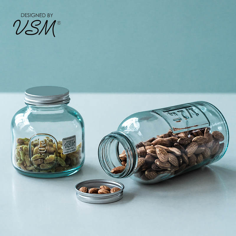 西班牙进口vsm密封罐糖果干货坚果储物透明玻璃瓶带盖零食收纳盒