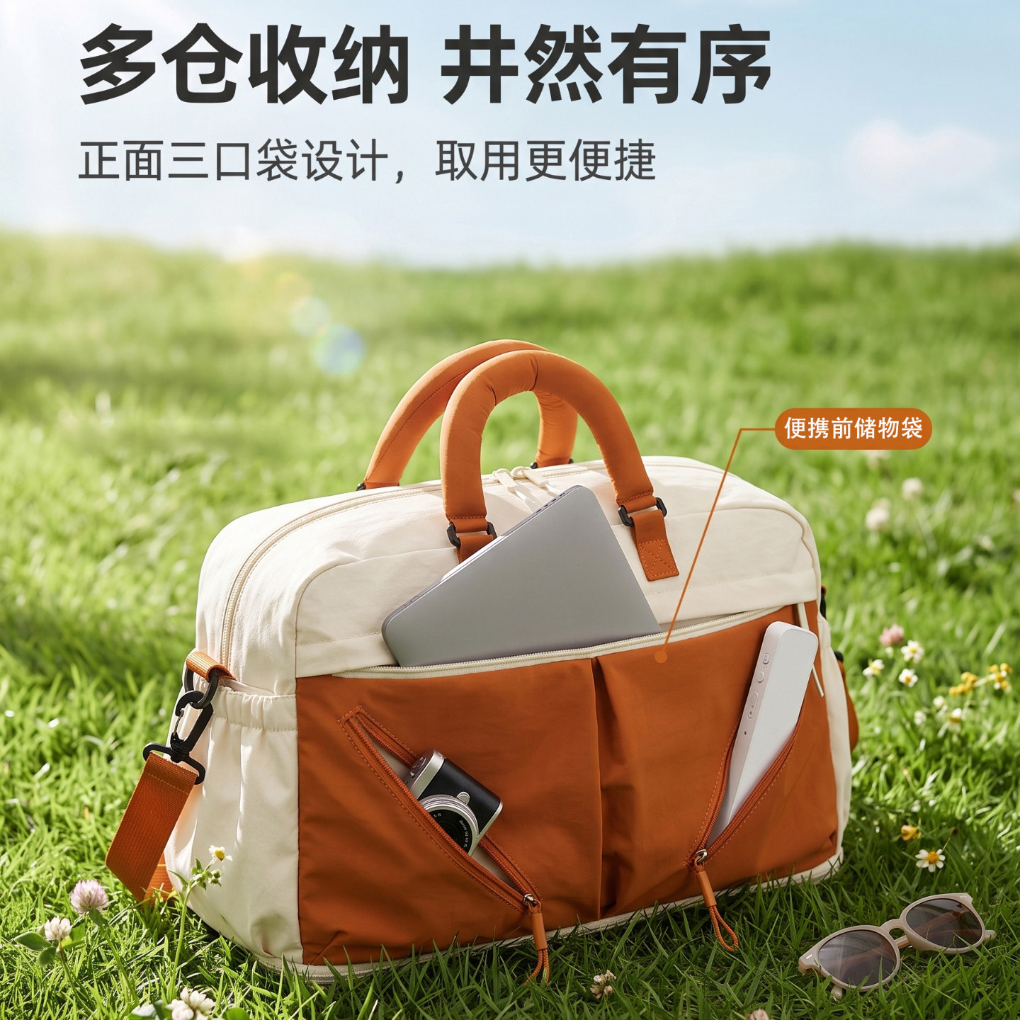 干湿分离层可挂拉杆箱轻便旅行包
