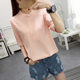女短袖 韩版 夏季 雪纺衬衫 新款 宽松大码 学院风粉色衬衣女半袖 上衣