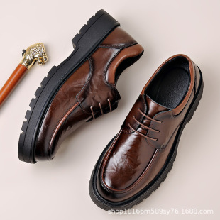 皮鞋男真皮商务休闲正装婚鞋男士新款英伦风头层牛皮男鞋绅士
