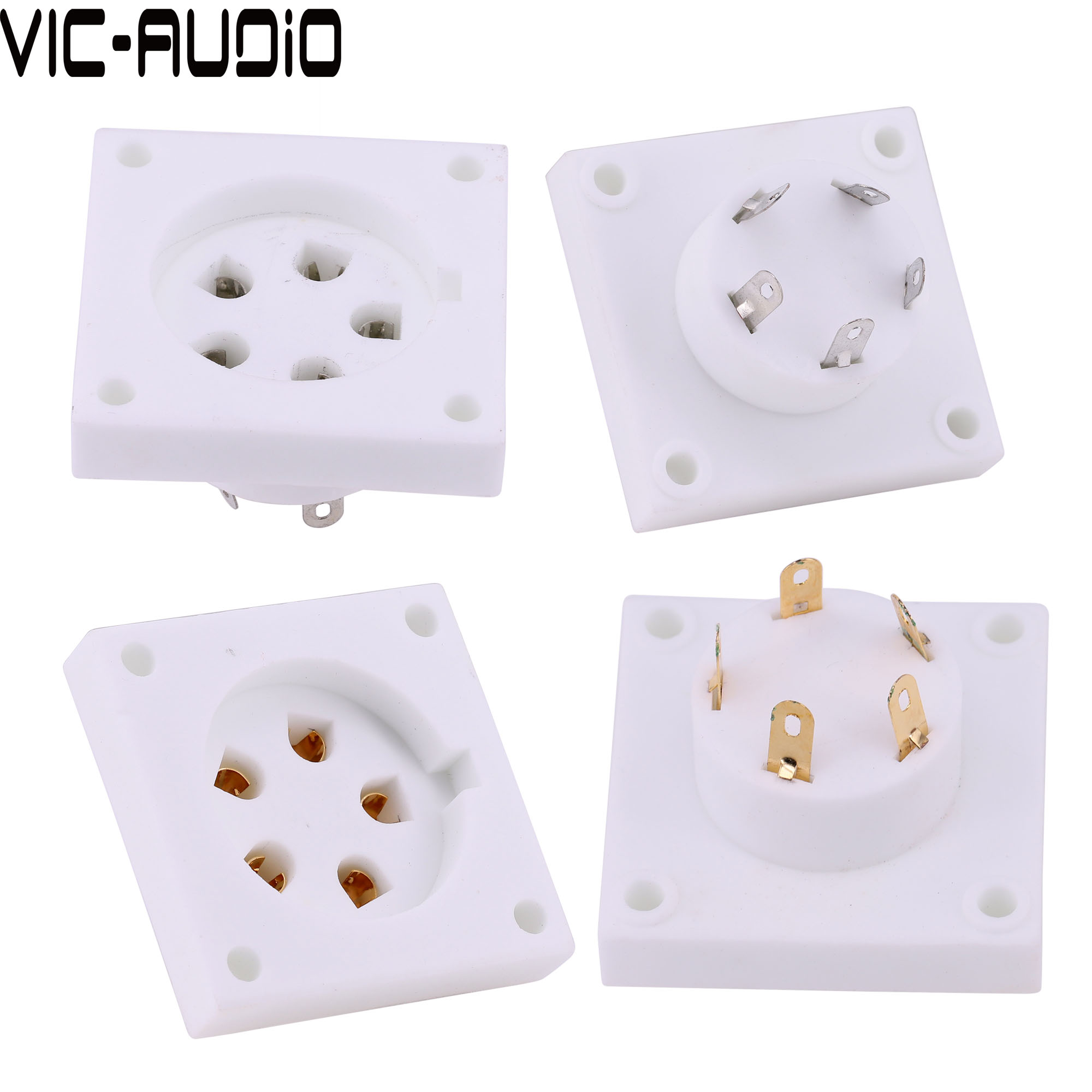 陶瓷五脚电子管座TUS-P5 5脚管座适合Aa/Ba/Cd/Da搭棚用