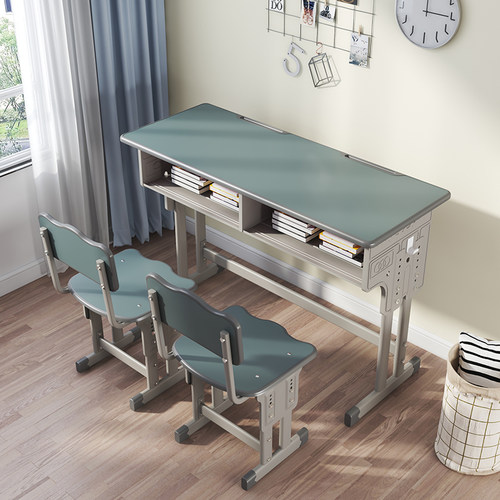 双人课桌椅中小学生套装培训机构辅导班书桌子儿童教室学习书桌