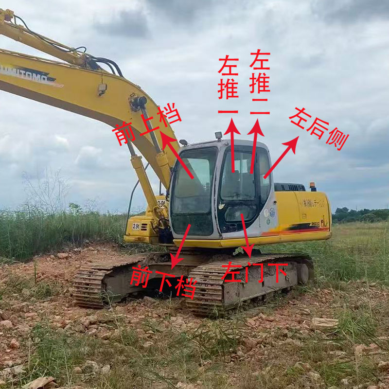 挖掘机住友SH120/200/300/350A3驾驶室钢化玻璃前上下挡风玻璃