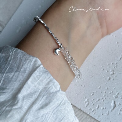 原创小众设计感手链简约碎银