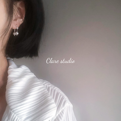 经典多种戴法天然珍珠耳钉纯银女