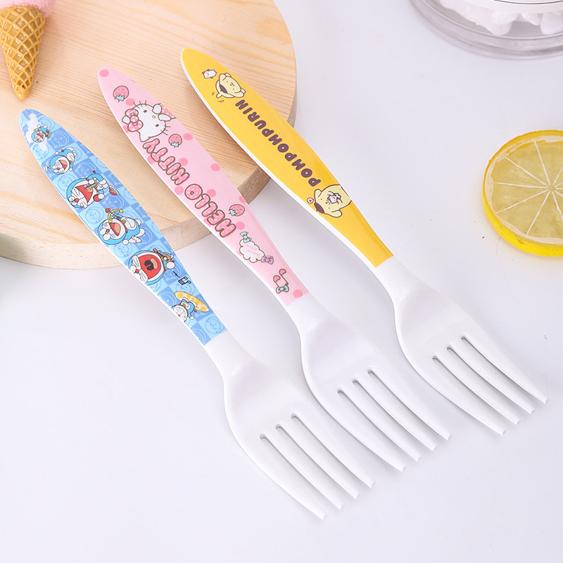 水果叉可爱卡通甜品叉家用宝宝吃饭叉子密胺塑料叉儿童创意蛋糕叉,餐饮具,水果叉/水果签,淘宝优惠券,粉丝福利购,淘宝优惠卷