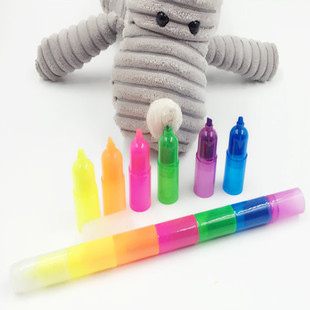 全国包邮 接龙迷你荧光笔 套装学生创意彩色记号笔标记笔划重点
