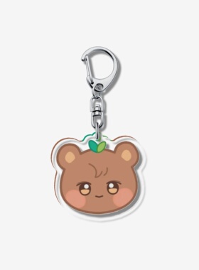 ateez风可爱卡通小熊亚克力钥匙扣挂件学生书包挂饰情侣闺蜜礼物