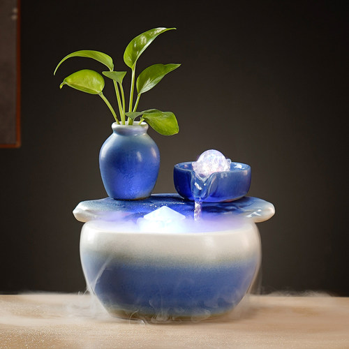陶瓷风水球流水招财摆件循环水