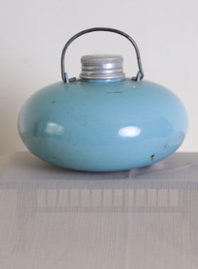 日月堂民国蓝色暖手炉上海老古董