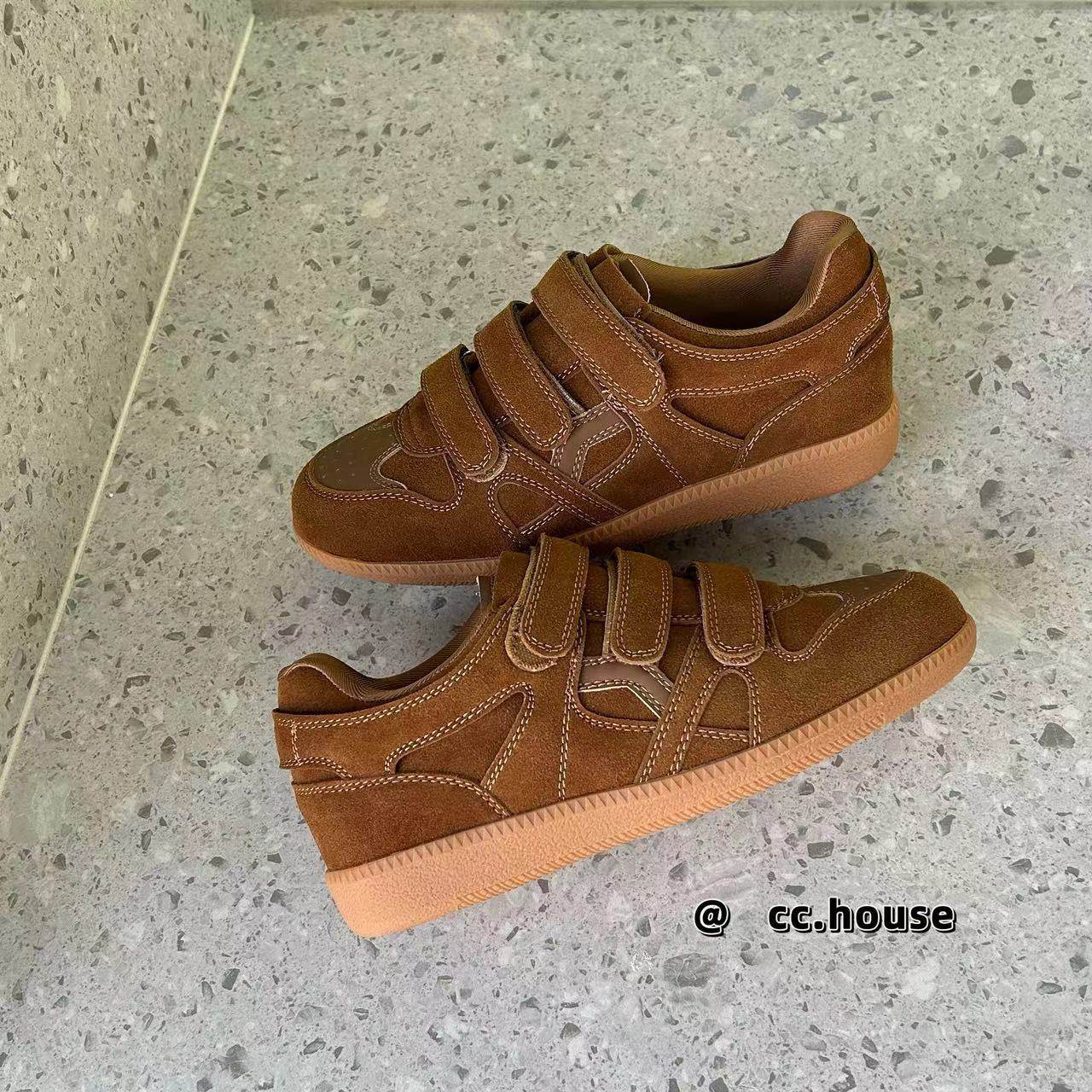 欧洲站2026春季新款时尚磨砂舒适轻便德训鞋女百搭运动板鞋翻毛鞋,女鞋,休闲板鞋,淘宝优惠券,粉丝福利购,淘宝优惠卷