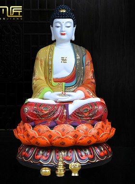 德化西方三圣如来供奉陶瓷佛像