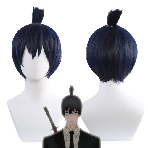 电锯人早川秋cos假发分体冲天小马尾cosplay假发现货