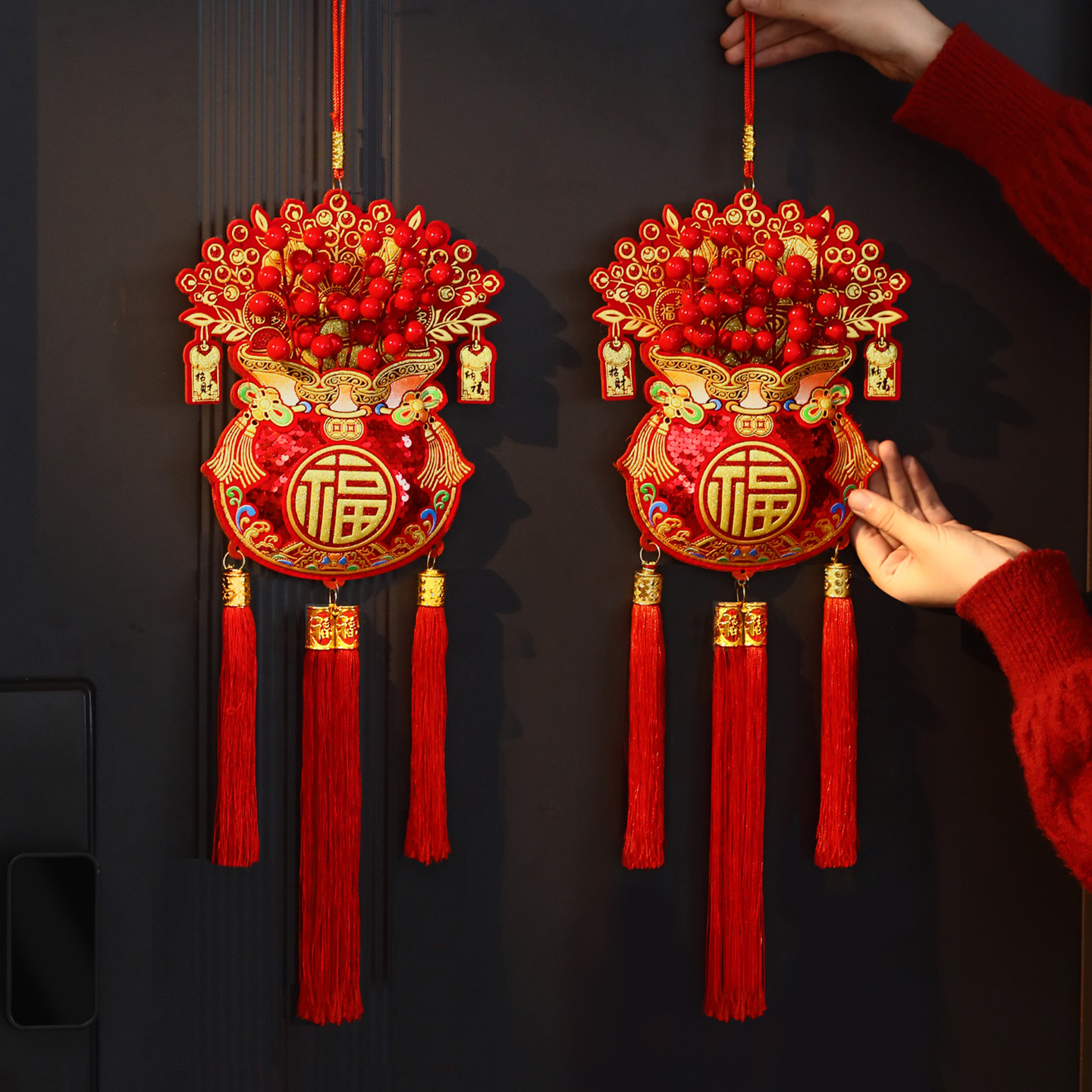 2026马年喜庆福袋挂饰新年过年客厅福字门挂件春节氛围布置装饰