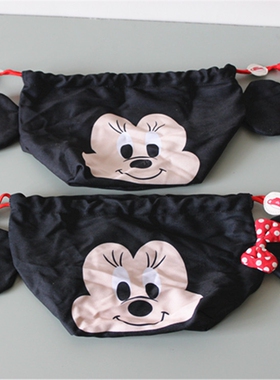 束口袋 tsum动漫小收纳袋 米奇迷妮 卡通抽绳袋 收纳布袋 杂物袋