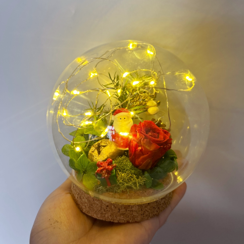 永生花微景观手工diy水晶球制作圣诞节生日礼物送女友男生送老师