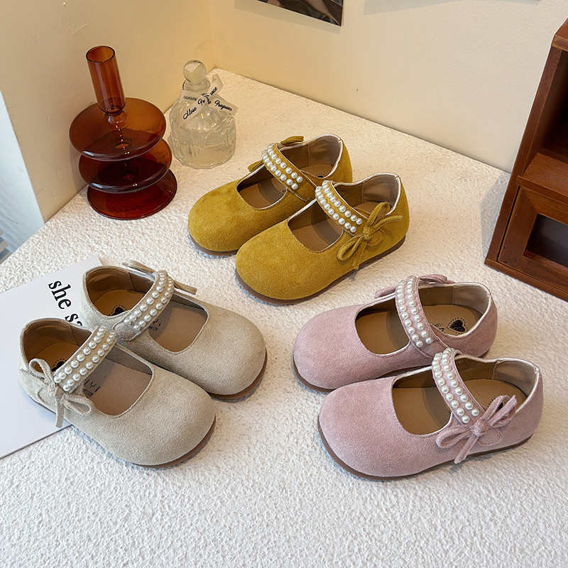 女童潮鞋2025春秋新款防滑小皮鞋儿童软底豆豆鞋小女孩演出单鞋子