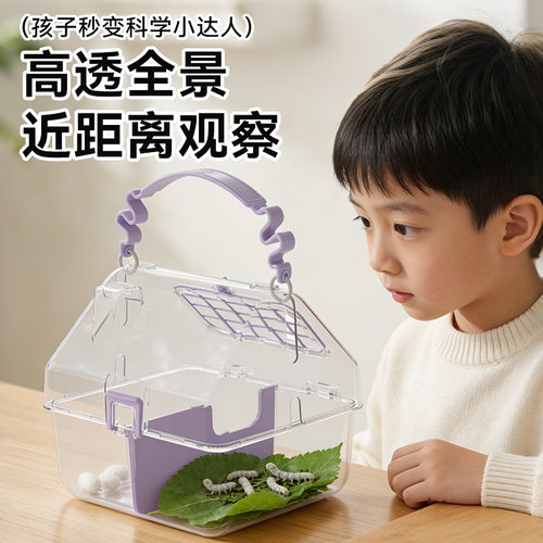 蚕宝宝太空舱半透绿养蚕观察舱