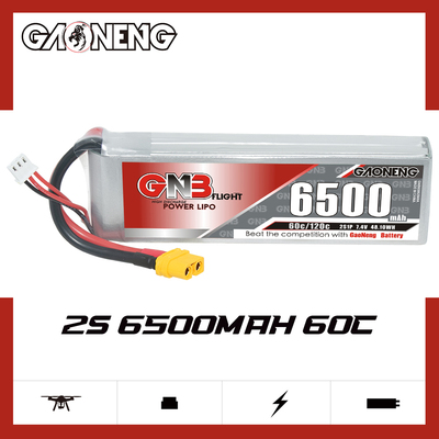 GNB高能6500mAh 2S 7.4V 60C穿越机FPV航模模型锂电池RC遥控船模