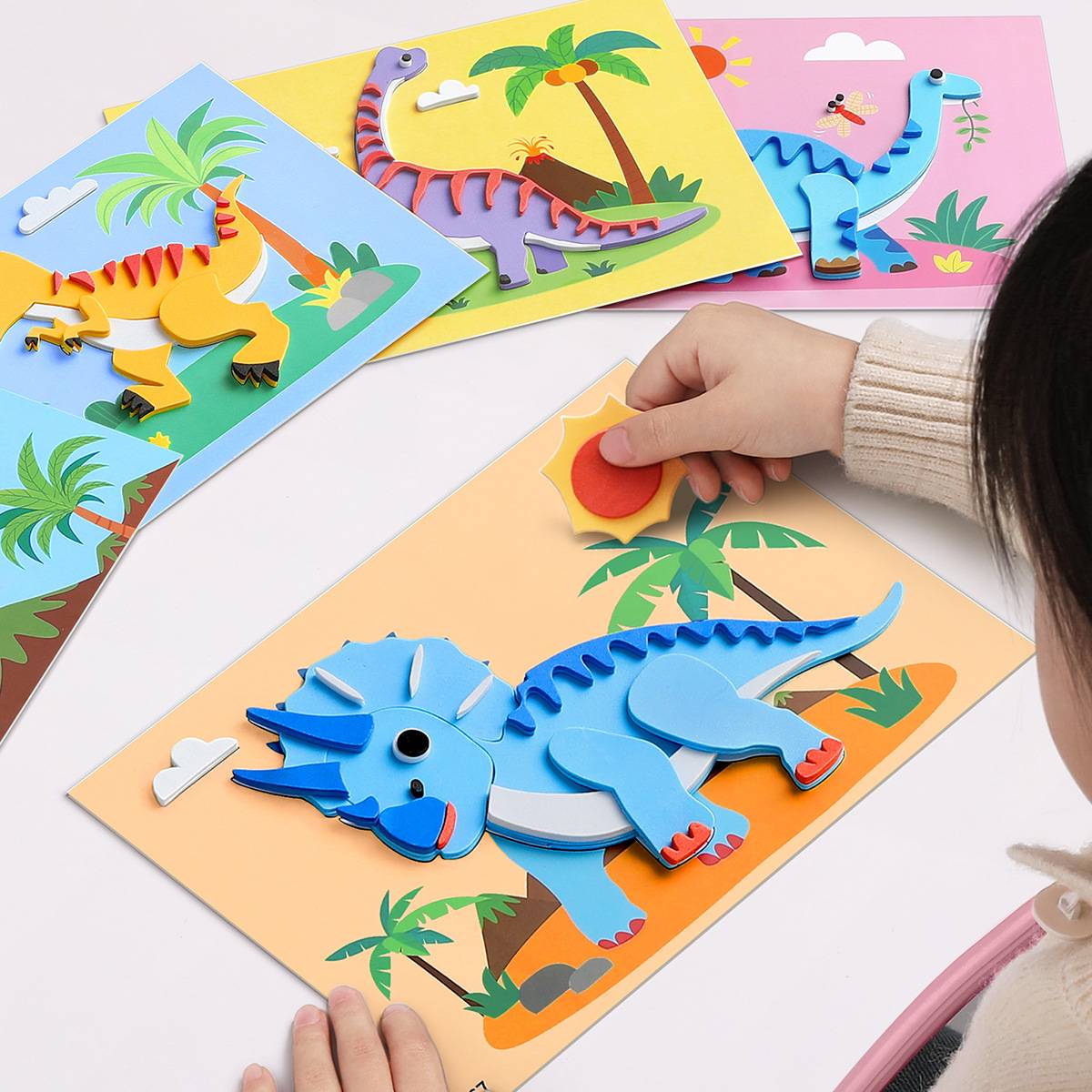 儿童手工diy立体粘贴画3d幼儿园