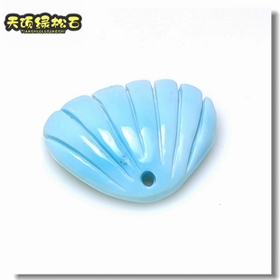 湖北十堰绿松石原矿原石打磨贝壳卡子吊坠挂件提溜保真无优化无油