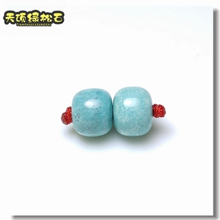 十堰绿松石天然原矿高瓷无优化墩子桶珠老型珠对珠腰珠保真无泡油