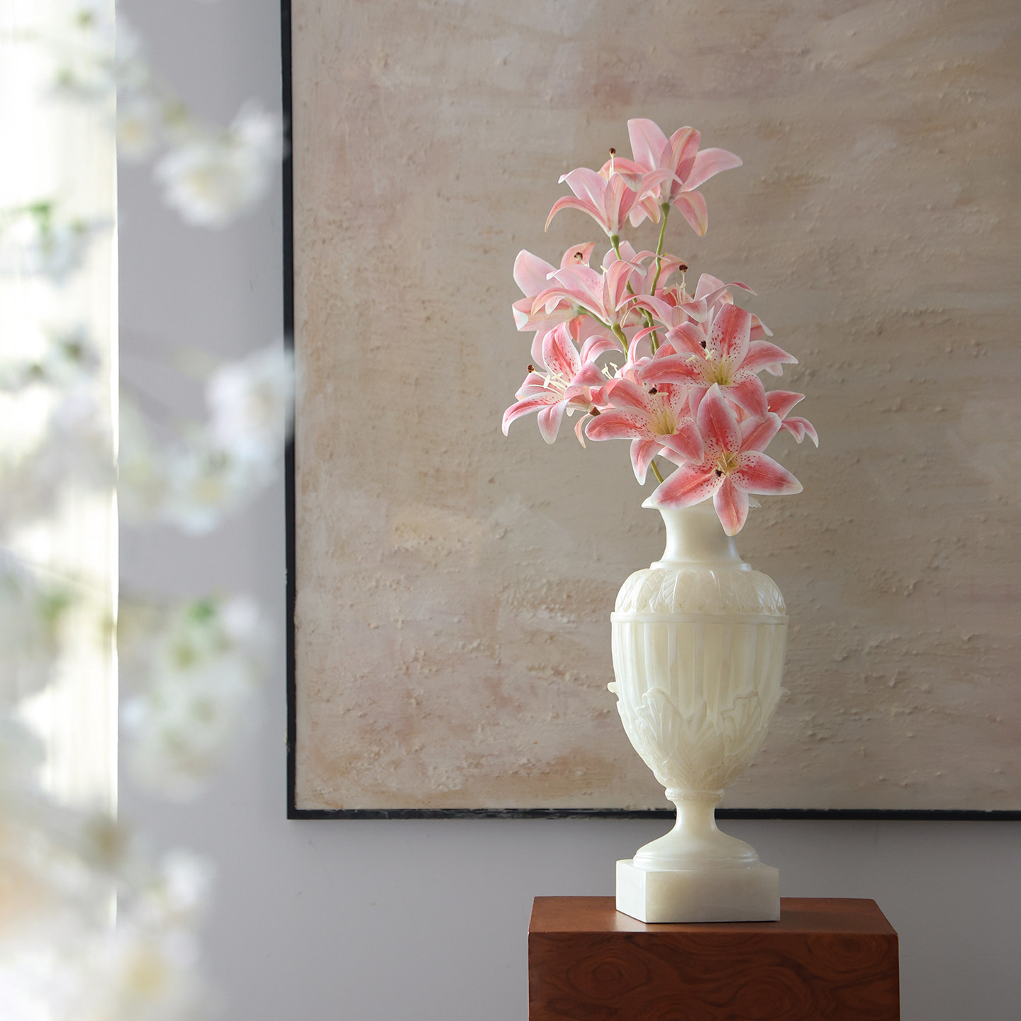 形上原创仿玉石水培花瓶插花意式花器法式中古风小众家居艺术摆件,家居饰品,家饰软装搭配套装,淘宝优惠券,粉丝福利购,淘宝优惠卷