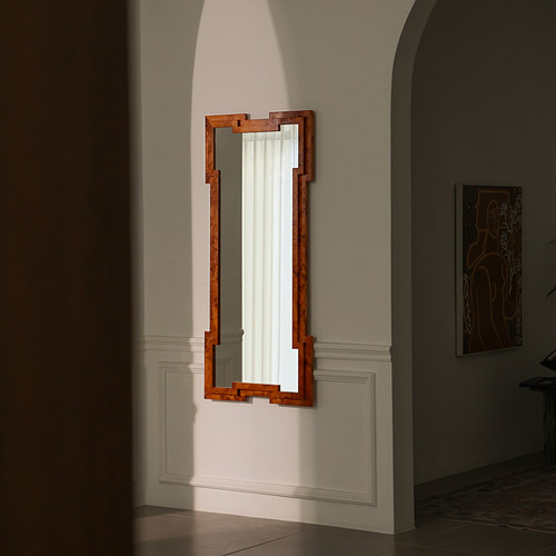 形上实木立体边框装饰镜挂饰