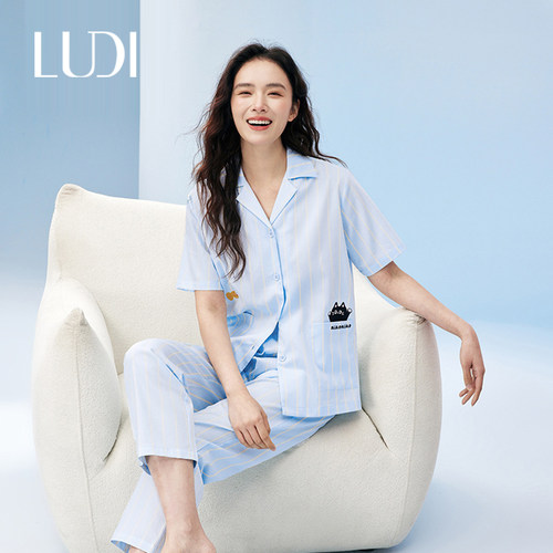 露迪尚品莱赛尔棉女睡衣套装