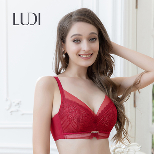 露迪尚品文胸BD软钢薄杯调整大胸显小透气蕾丝内衣裤 B237008 LDA